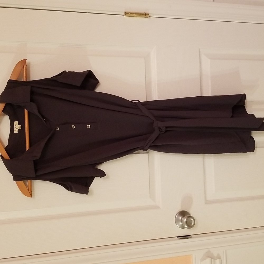 Gray dress cold shoulder sleeves